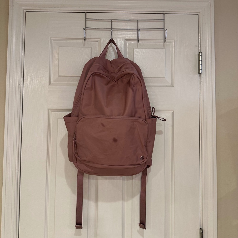 Lululemon New Crew Backpack 22L Pink Pastel Padded Laptop Sleeve Bag